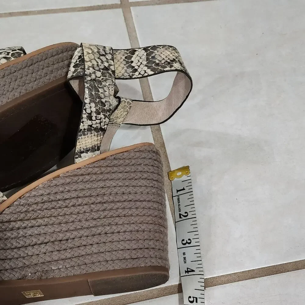 Louise Et Cie Paley Snakeskin Platform Wedge‎ Espadrille Sandals size 42 10 us